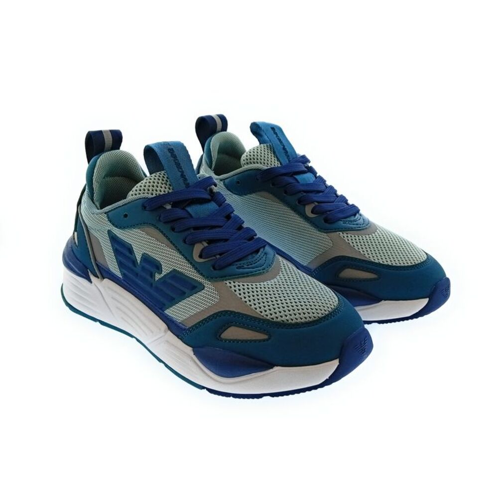 Emporio Armani Women's Teal Blue Chunky Runner Sneakers